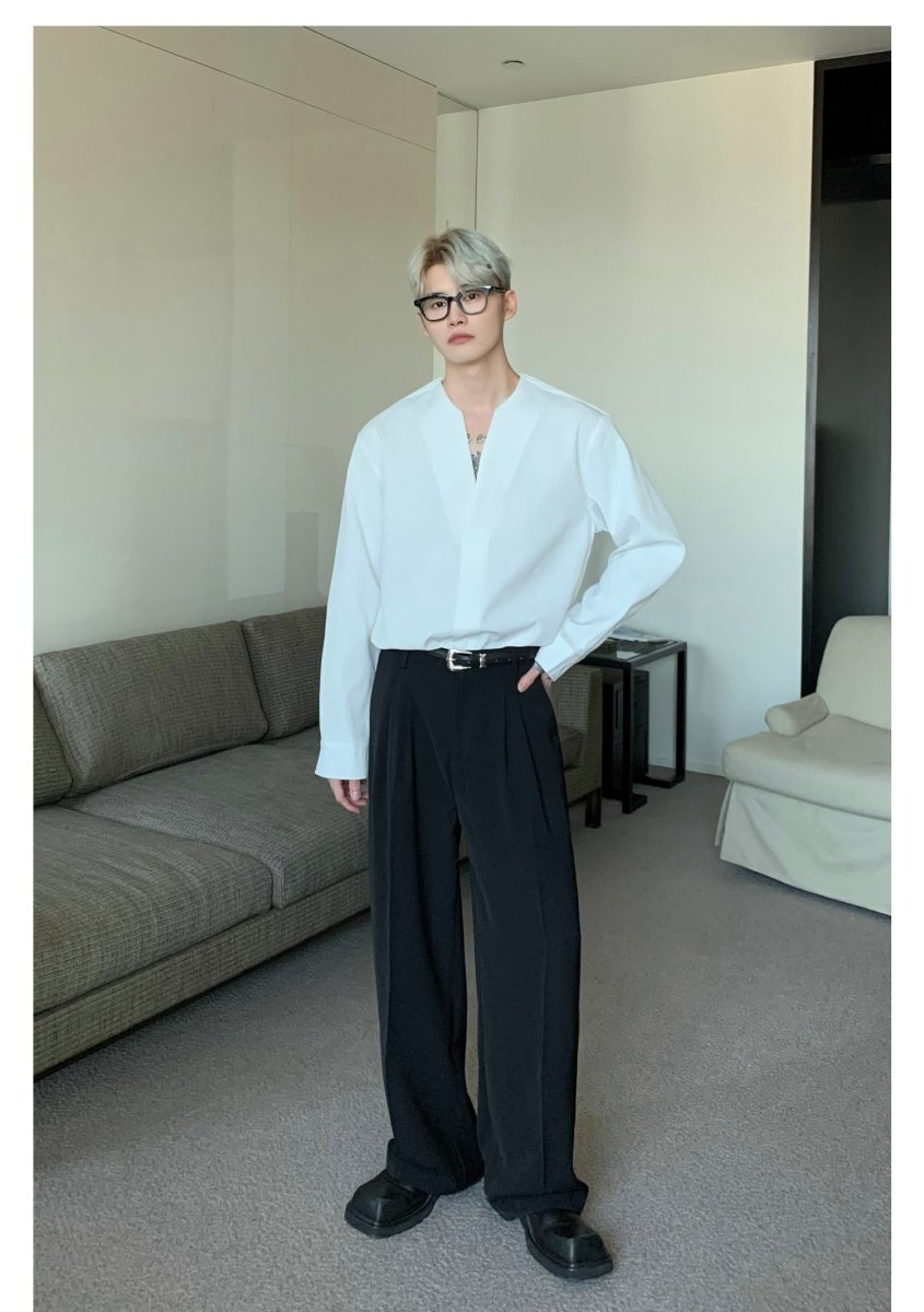 韓国ファッション SELCA-Straight loose pants-mselca2023aw849-04