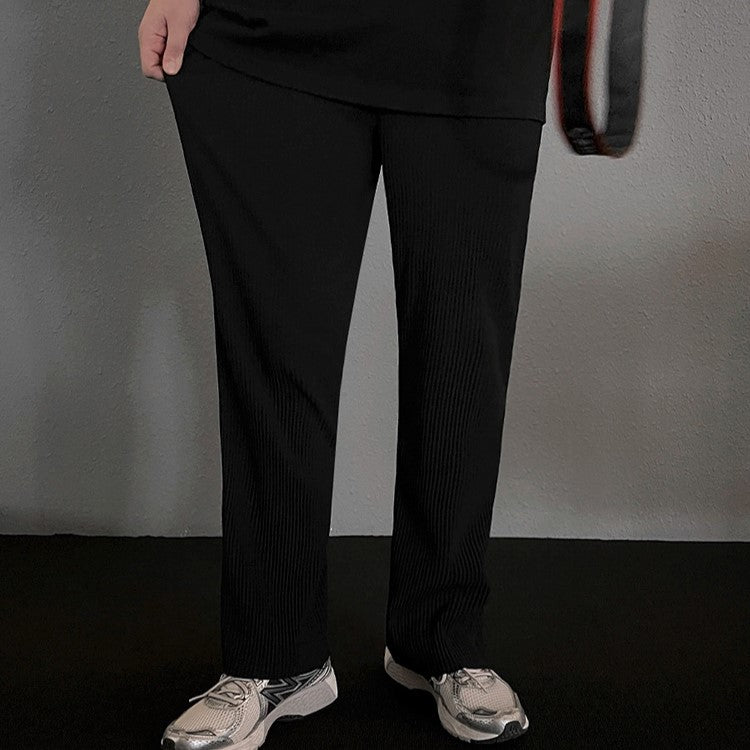 韓国ファッション SELCA-Straight waist rubber pants-mselca2023aw859-04