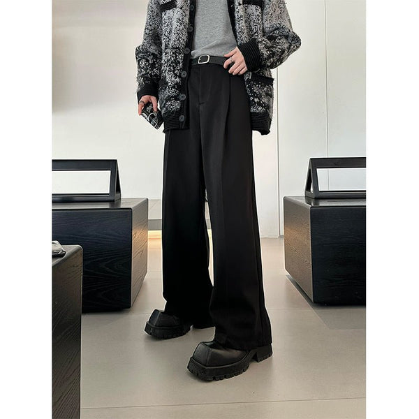 韓国ファッション SELCA-Straight wide leg pants-mselca2023aw866-04