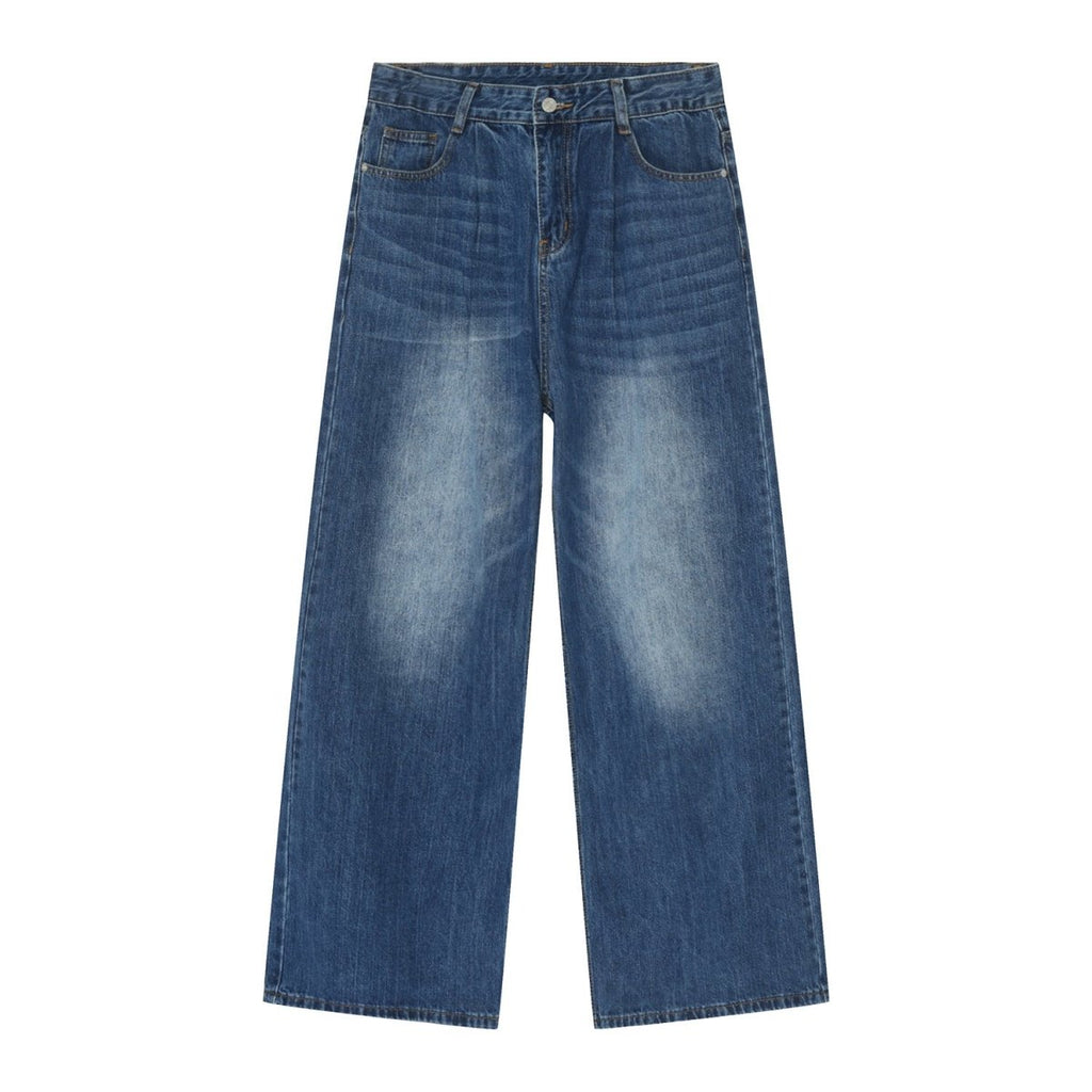 韓国ファッション SELCA-Straight wide loose denim pants-mselca2023aw869-05