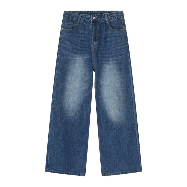 韓国ファッション SELCA-Straight wide loose denim pants-mselca2023aw869-05