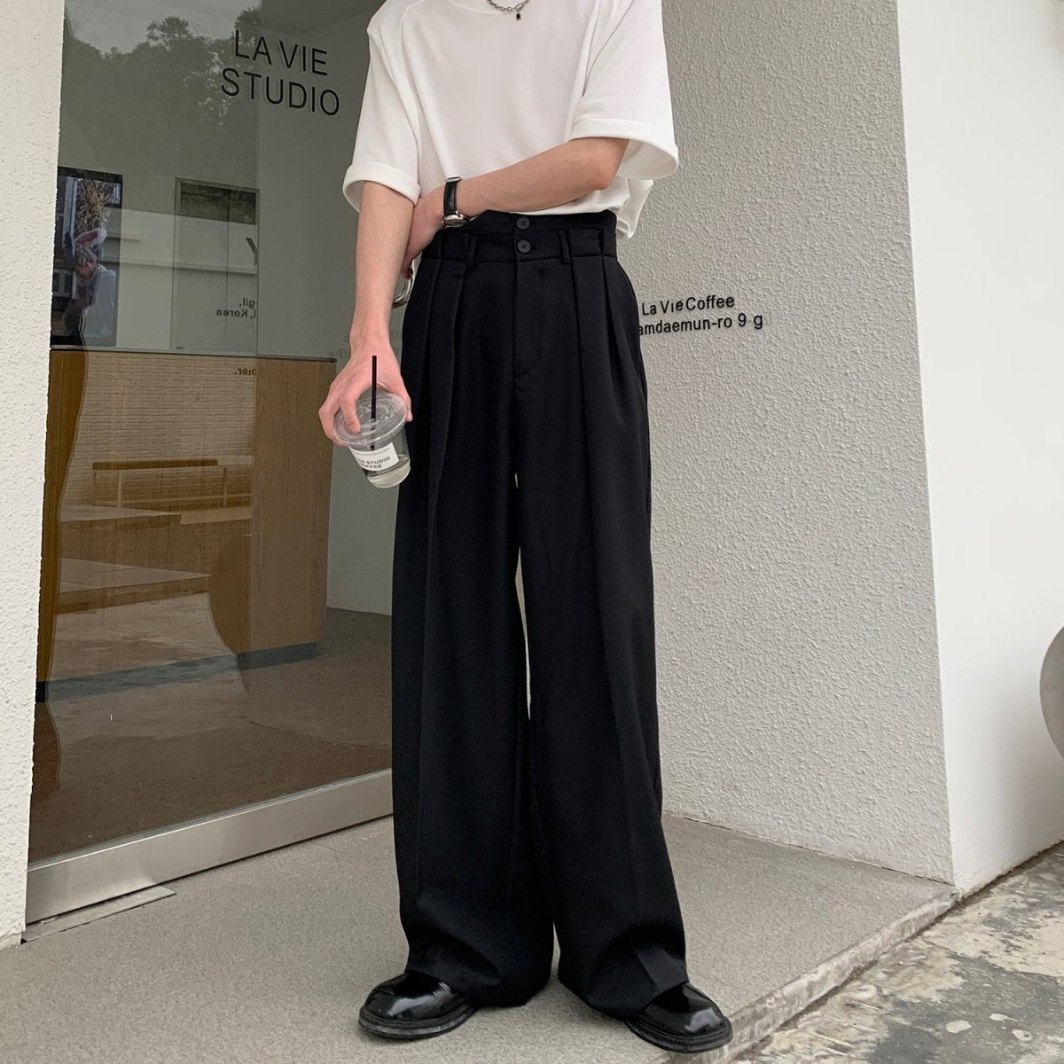 韓国ファッション SELCA-Straight wide slacks-mselca2023aw874-08