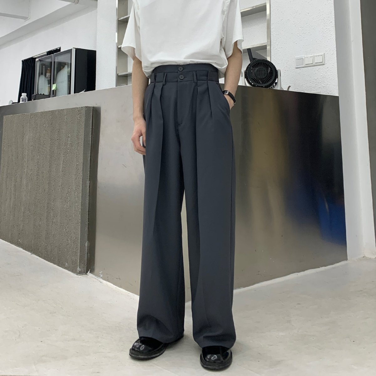 韓国ファッション SELCA-Straight wide slacks-mselca2023aw874-02