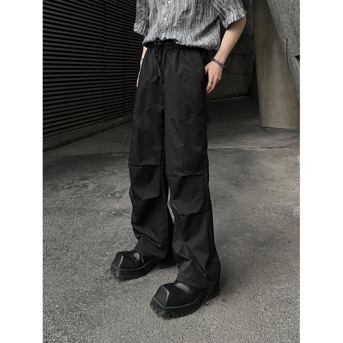 韓国ファッション SELCA-Straight work pants-mselca2023aw875-03