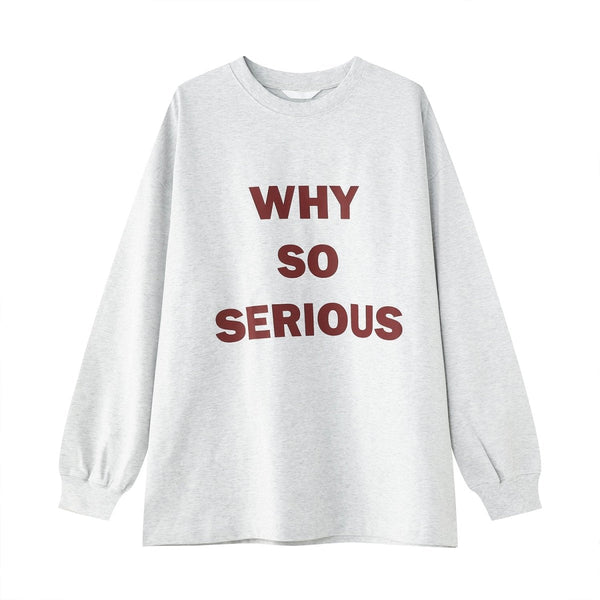韓国ファッション SELCA-Street letter print long sleeve T -shirt-mselca2023aw876-012