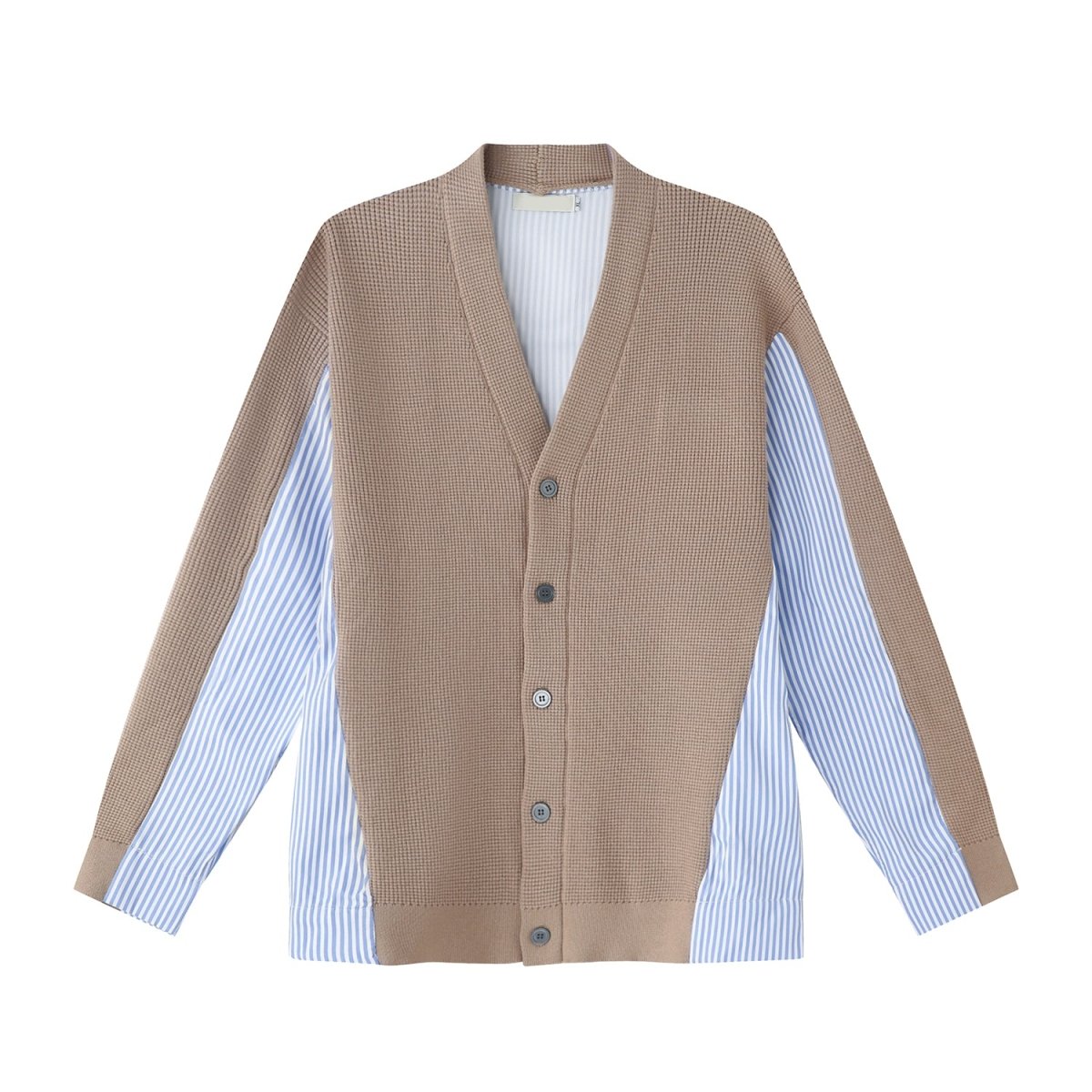 韓国ファッション SELCA-Stripe Contrast Knit Cardigan-mselca2023aw887-011