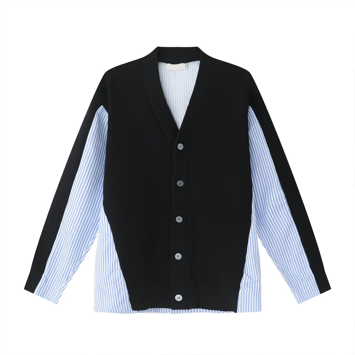 韓国ファッション SELCA-Stripe Contrast Knit Cardigan-mselca2023aw887-010