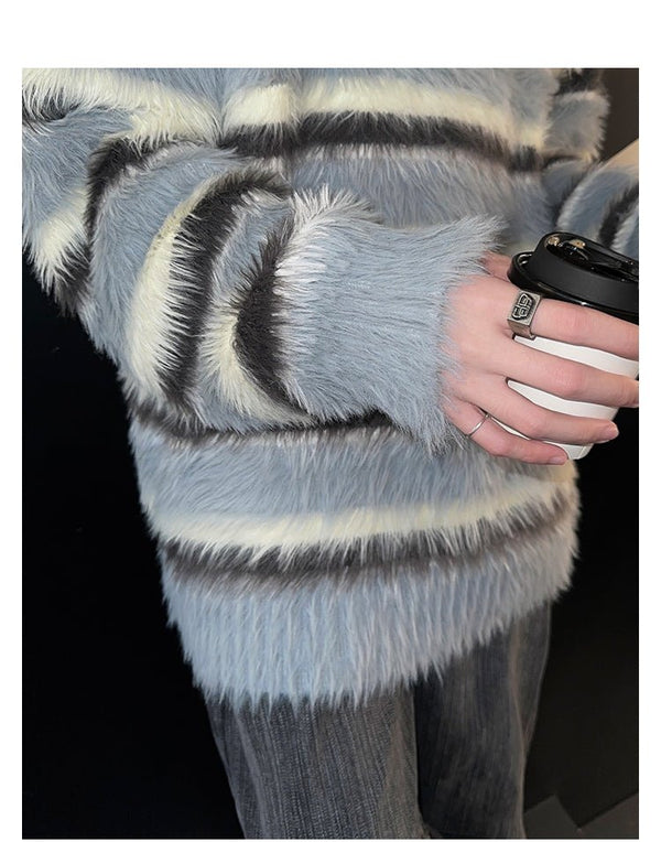 韓国ファッション SELCA-Stripe knit sweater-mselca2023aw889-07