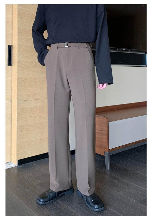 韓国ファッション SELCA-Suit trousers with belt-mselca2023aw900-09
