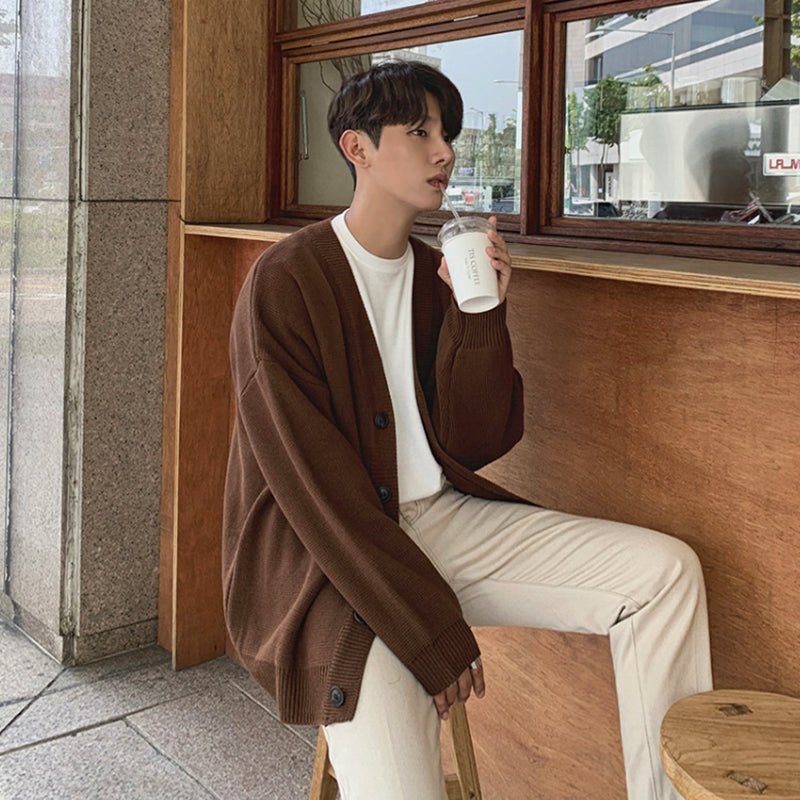 韓国ファッション SELCA-Thick knit cardigan-mselca2023aw920-02