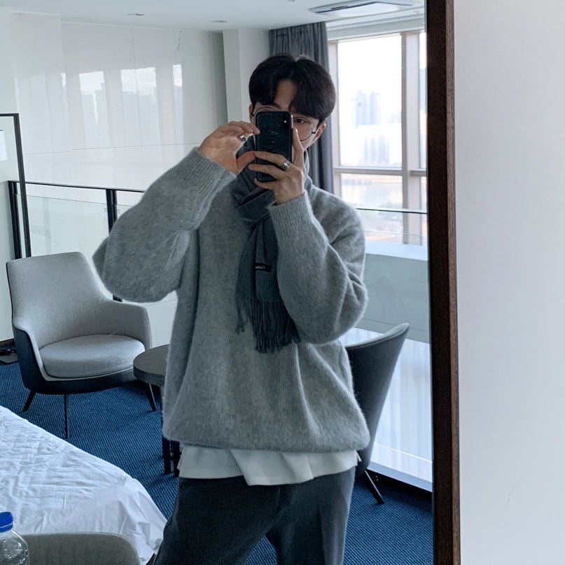 韓国ファッション SELCA-Thick knit sweater-mselca2023aw921-07