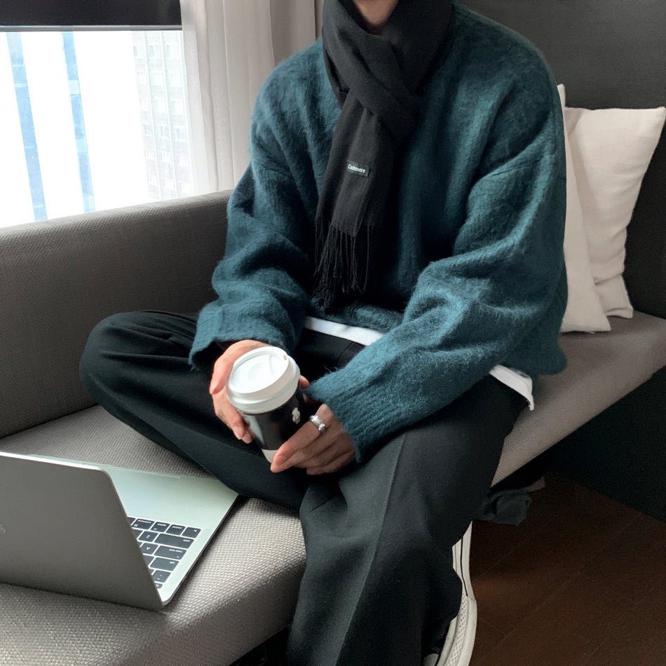 韓国ファッション SELCA-Thick knit sweater-mselca2023aw921-03