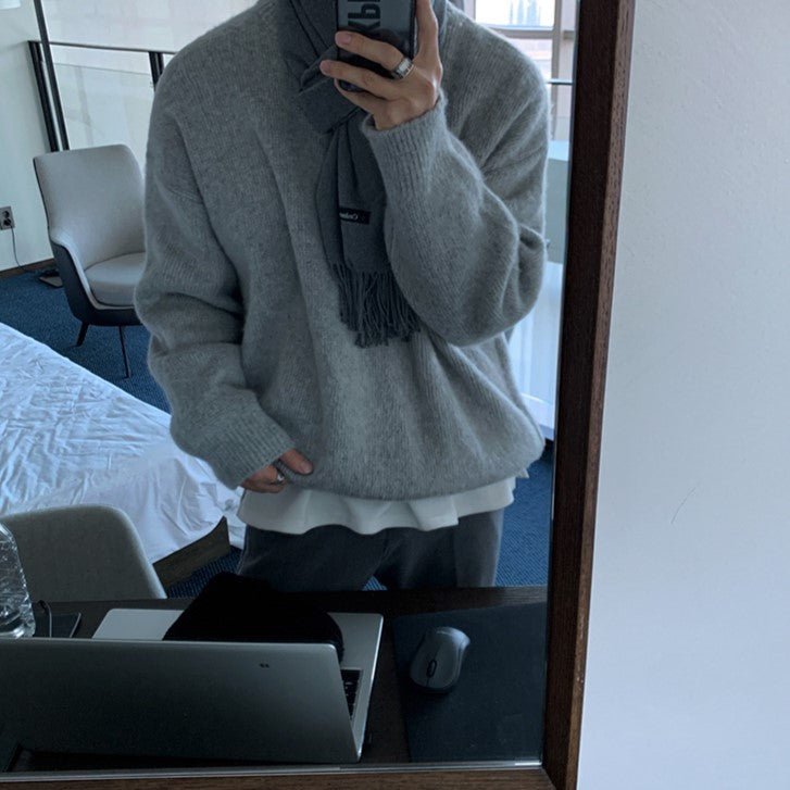 韓国ファッション SELCA-Thick knit sweater-mselca2023aw921-06