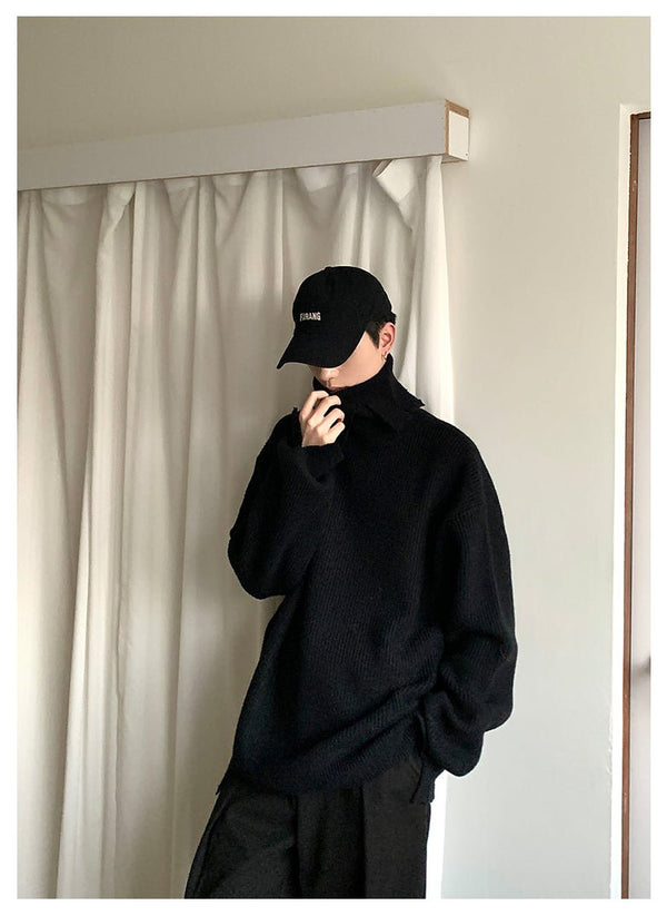 韓国ファッション SELCA-Turtle neck design knit sweater-mselca2023aw928-07