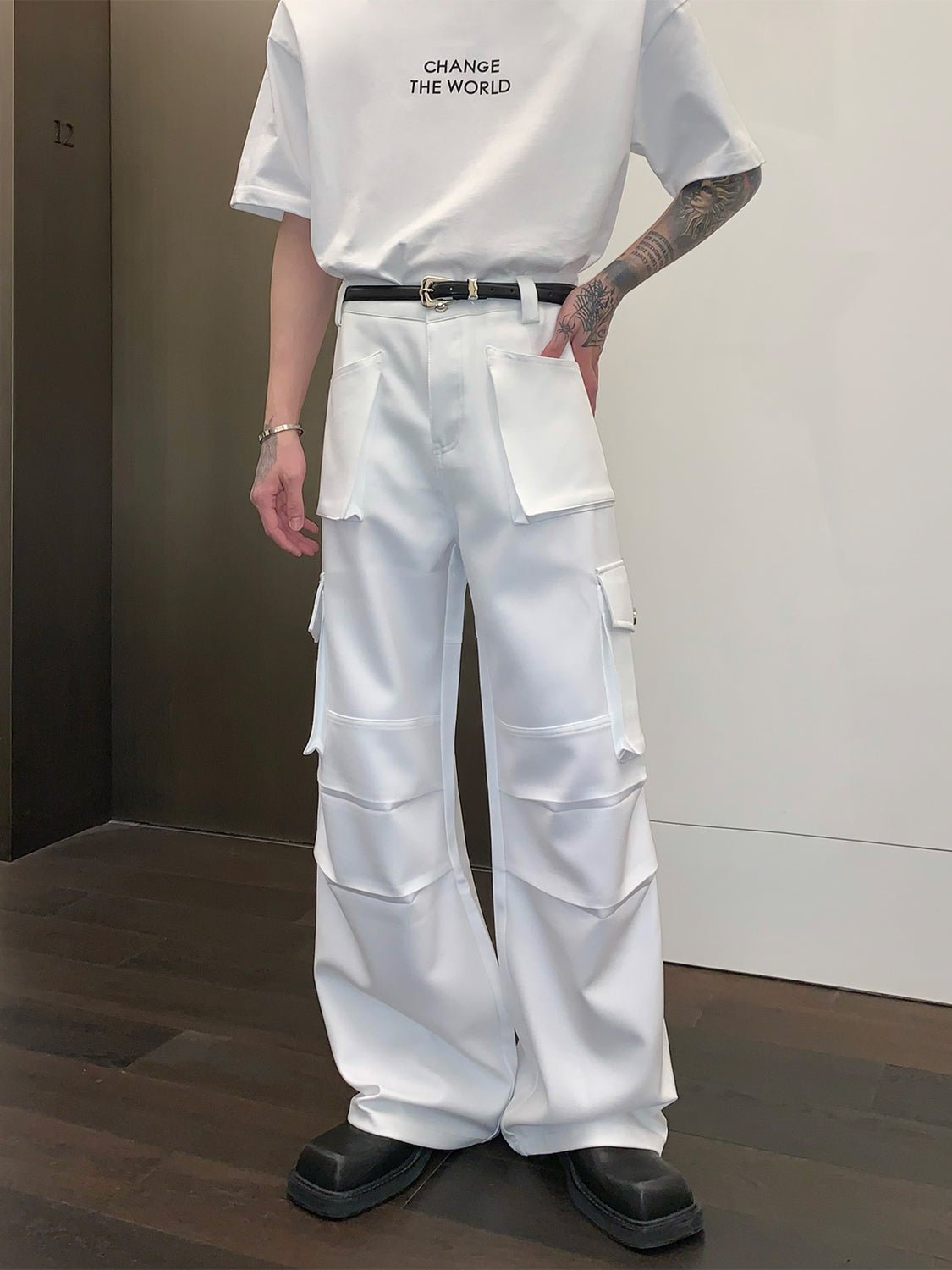 韓国ファッション SELCA-Casual cargo pants-mselca2023aw92-05