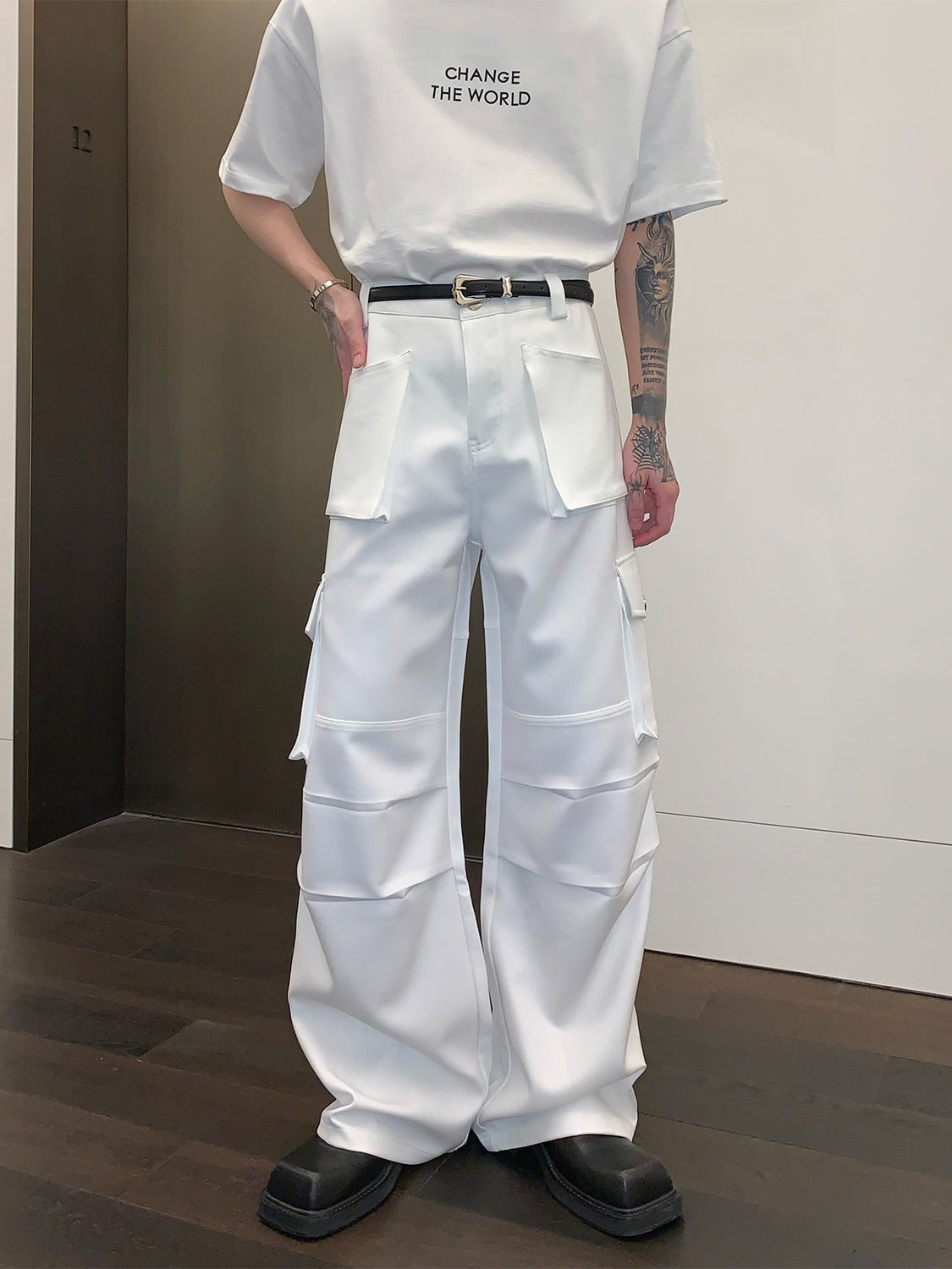 韓国ファッション SELCA-Casual cargo pants-mselca2023aw92-01