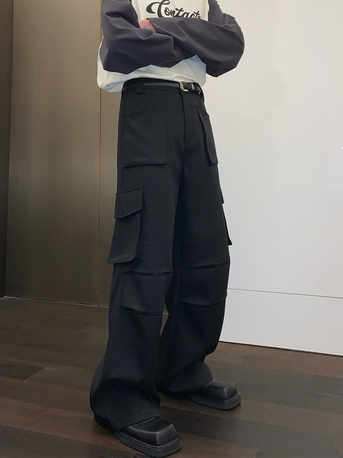 韓国ファッション SELCA-Casual cargo pants-mselca2023aw92-02