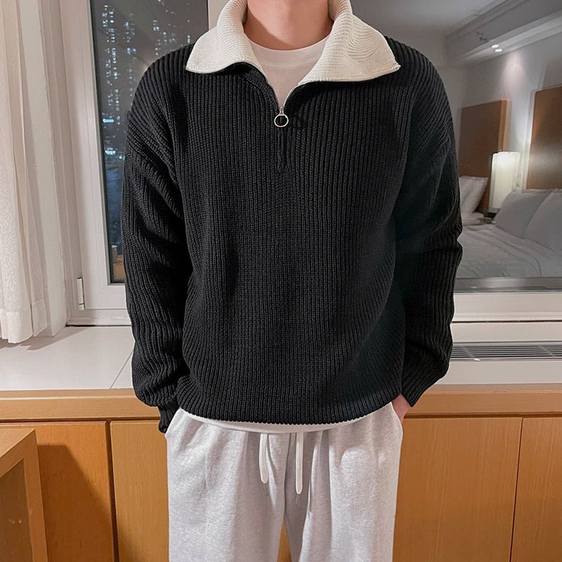 韓国ファッション SELCA-Turtle neck zipper knit-mselca2023aw933-08