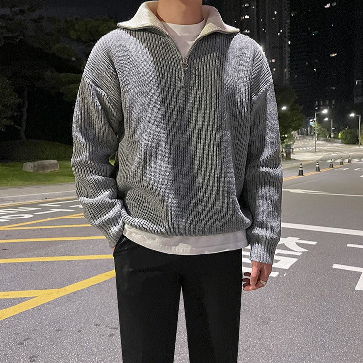 韓国ファッション SELCA-Turtle neck zipper knit-mselca2023aw933-06
