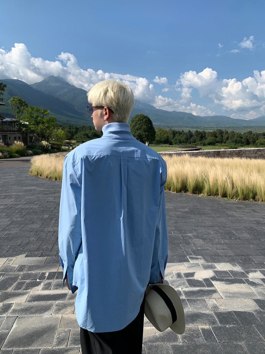 韓国ファッション SELCA-Turtleneck Button-up Shirt-mselca2023aw934-04