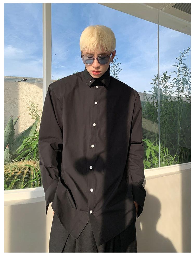 韓国ファッション SELCA-Turtleneck Button-up Shirt-mselca2023aw934-05