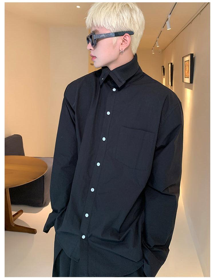 韓国ファッション SELCA-Turtleneck Button-up Shirt-mselca2023aw934-06