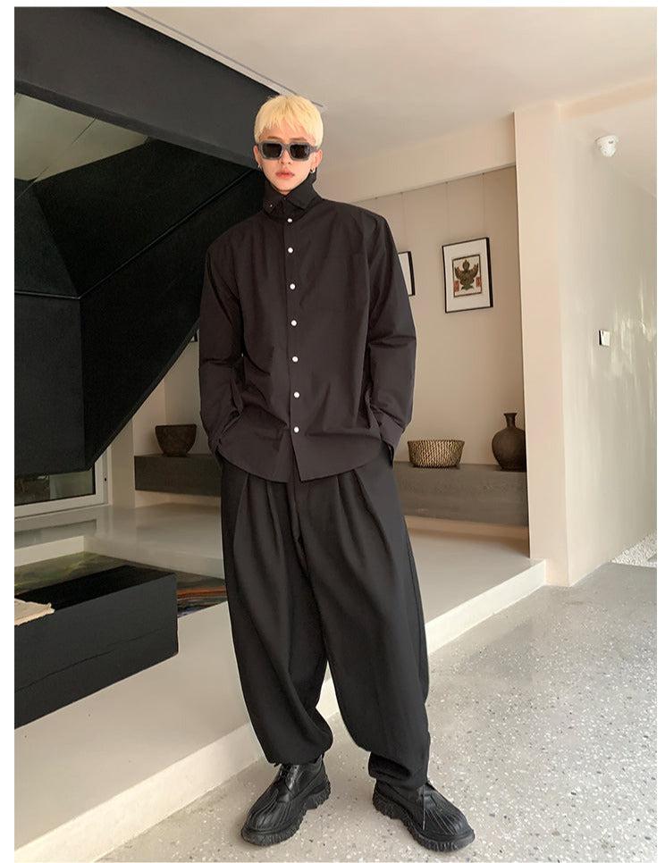 韓国ファッション SELCA-Turtleneck Button-up Shirt-mselca2023aw934-08