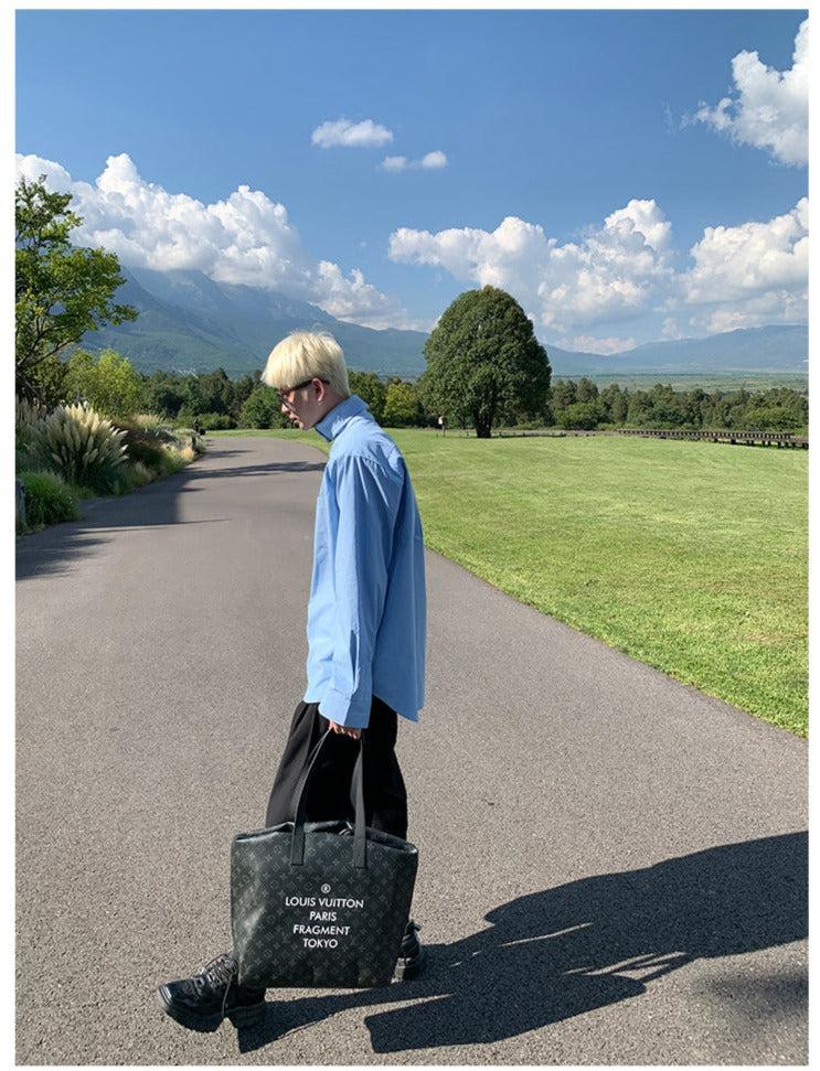 韓国ファッション SELCA-Turtleneck Button-up Shirt-mselca2023aw934-09