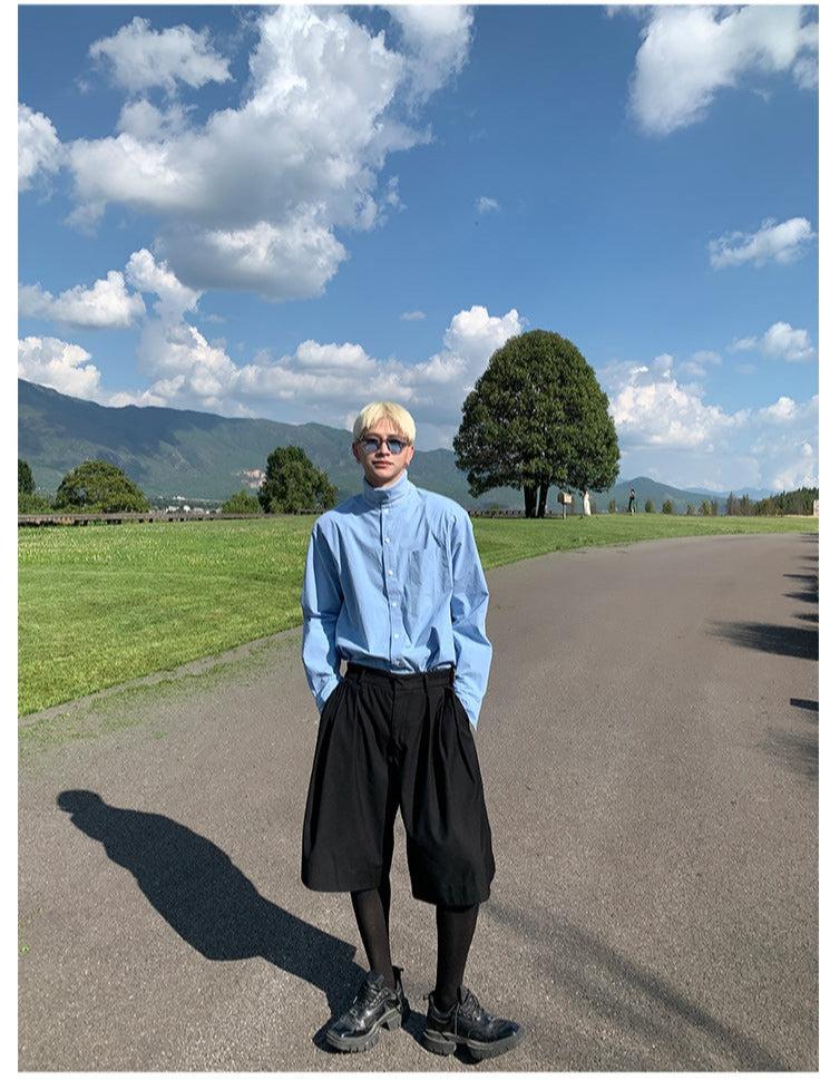 韓国ファッション SELCA-Turtleneck Button-up Shirt-mselca2023aw934-010