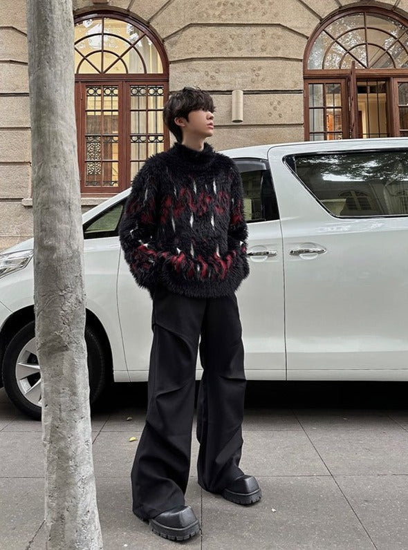 韓国ファッション SELCA-Turtleneck Design Knitted-mselca2023aw935-02