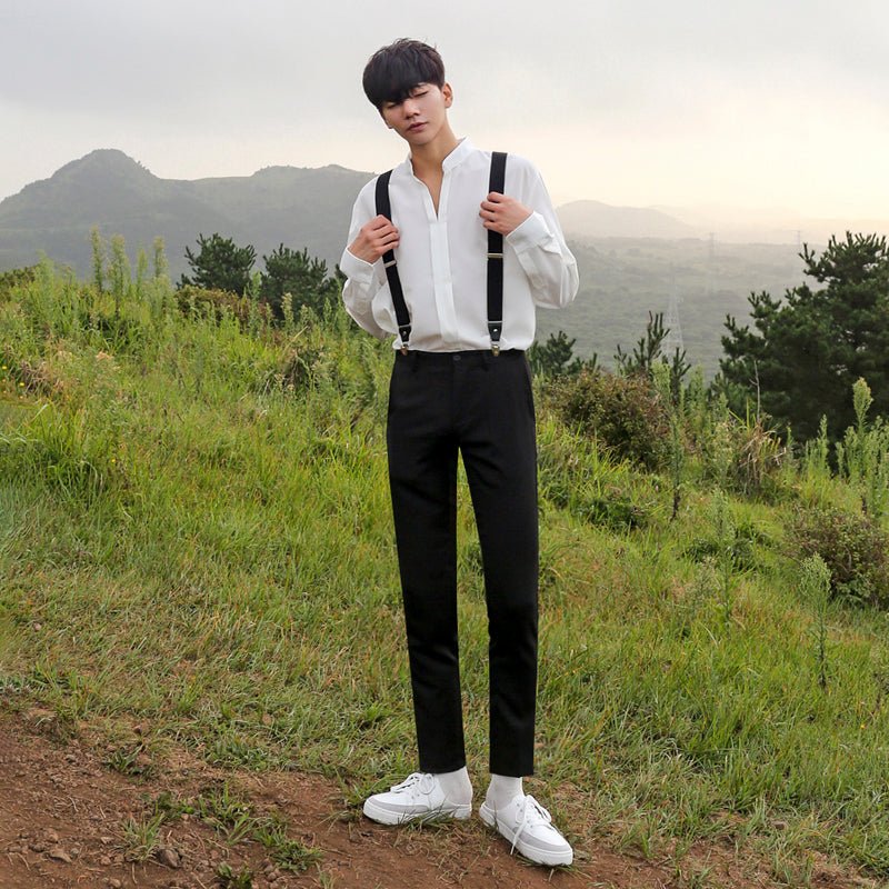韓国ファッション SELCA-V -neck long -sleeved shirt-mselca2023aw940-03