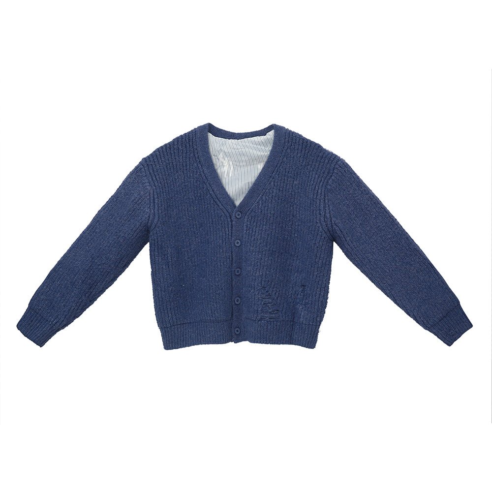 韓国ファッション SELCA-V -neck Loos Knit Cardigan-mselca2023aw941-013