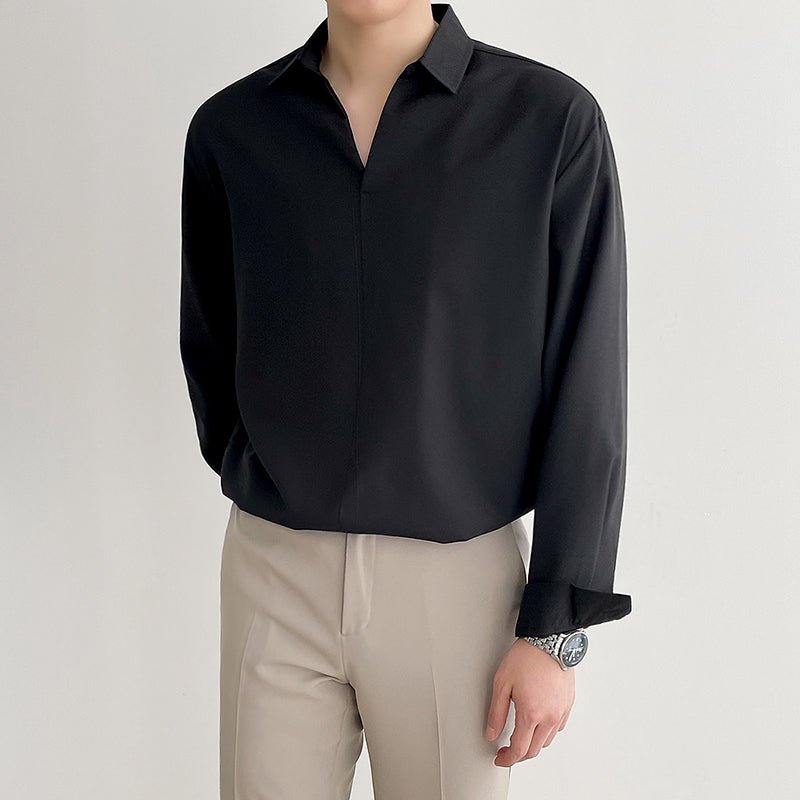 韓国ファッション SELCA-V -neck shirt-mselca2023aw942-05