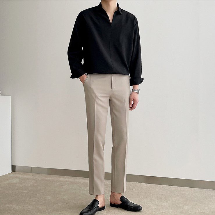 韓国ファッション SELCA-V -neck shirt-mselca2023aw942-03
