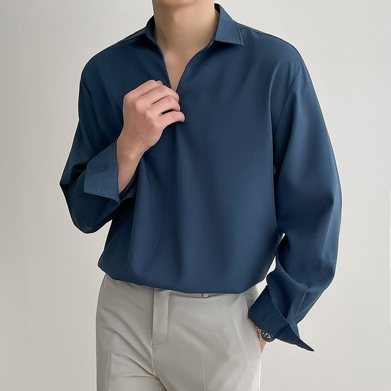 韓国ファッション SELCA-V -neck shirt-mselca2023aw942-06