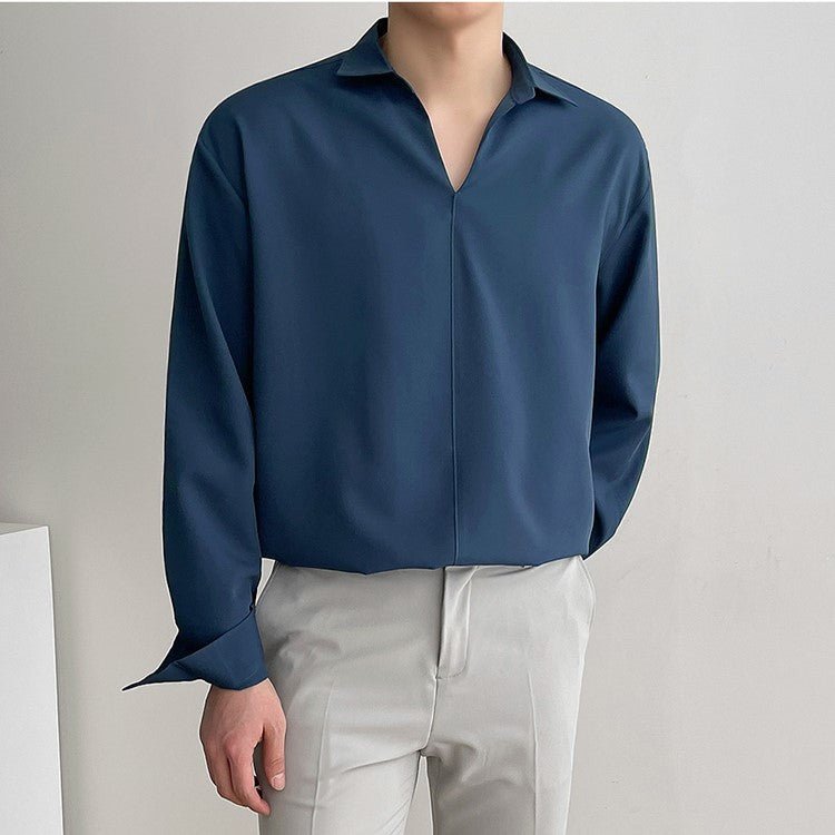 韓国ファッション SELCA-V -neck shirt-mselca2023aw942-07