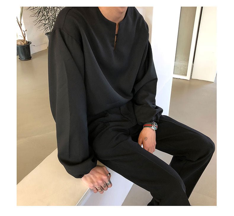 韓国ファッション SELCA-V -neck siphon shirt-mselca2023aw946-07