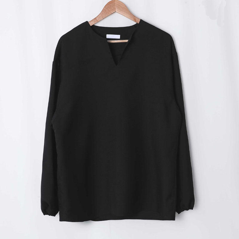 韓国ファッション SELCA-V -neck siphon shirt-mselca2023aw946-011