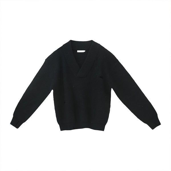韓国ファッション SELCA-V Front Damage Knit-mselca2023aw947-013