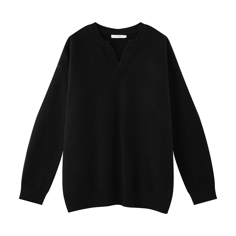 韓国ファッション SELCA-V neck a solid knit sweater-mselca2023aw948-06