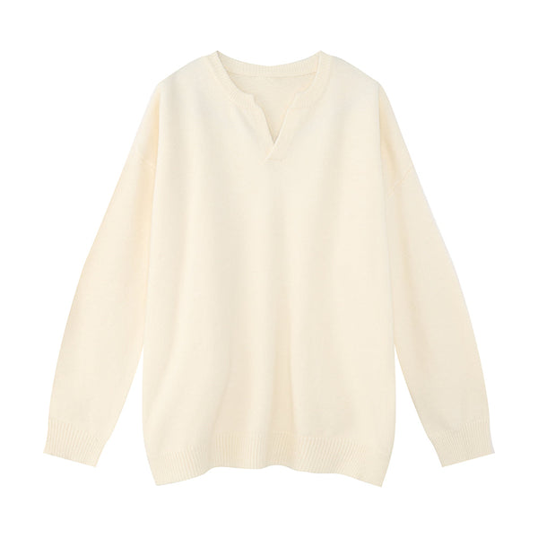韓国ファッション SELCA-V neck a solid knit sweater-mselca2023aw948-07