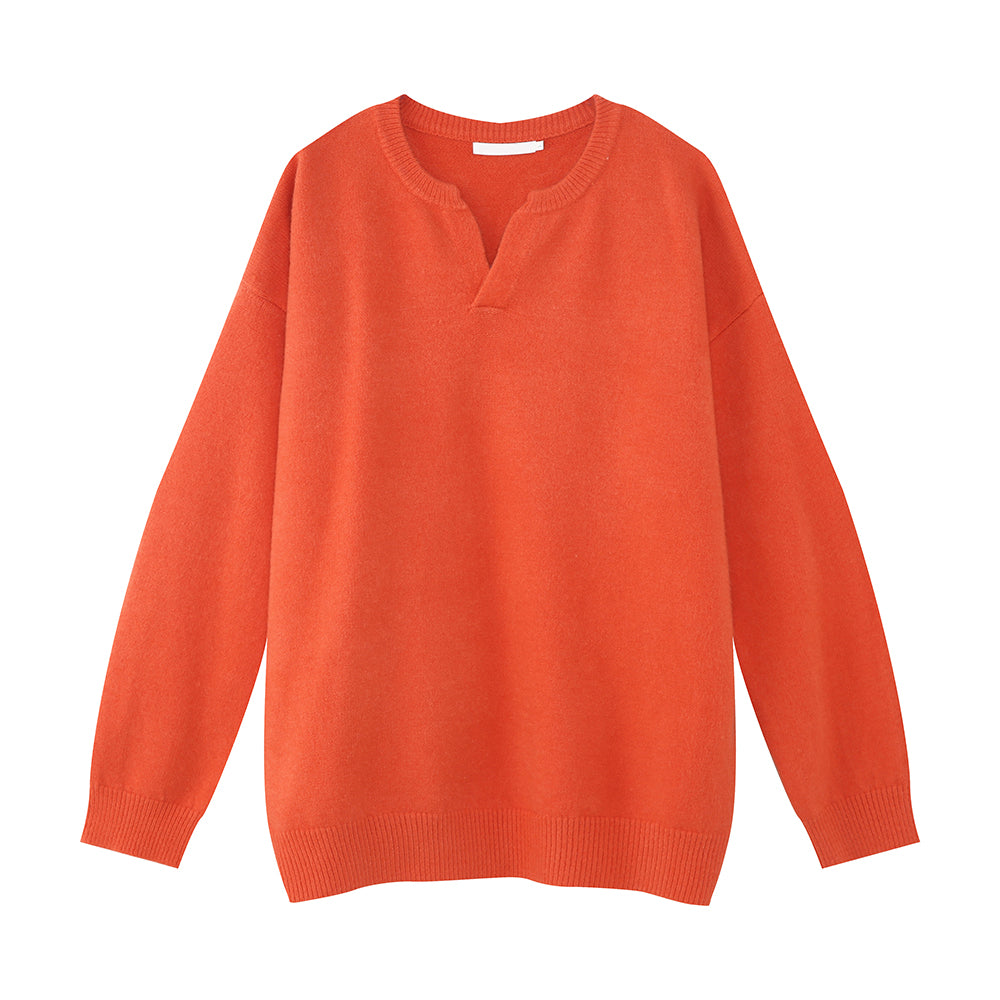 韓国ファッション SELCA-V neck a solid knit sweater-mselca2023aw948-08