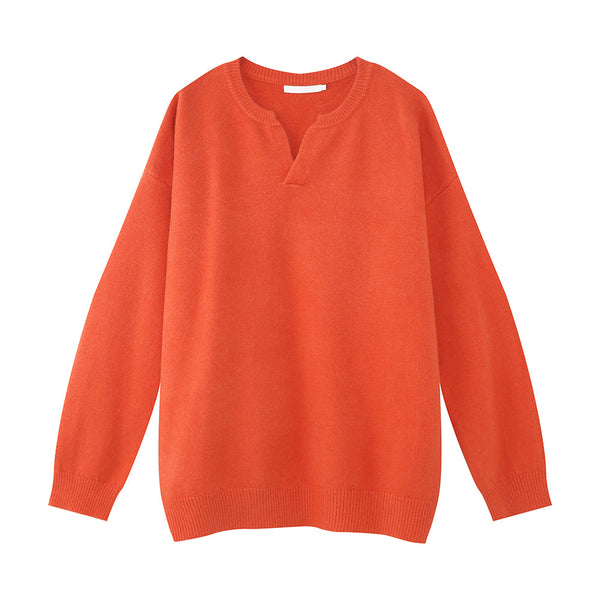 韓国ファッション SELCA-V neck a solid knit sweater-mselca2023aw948-08