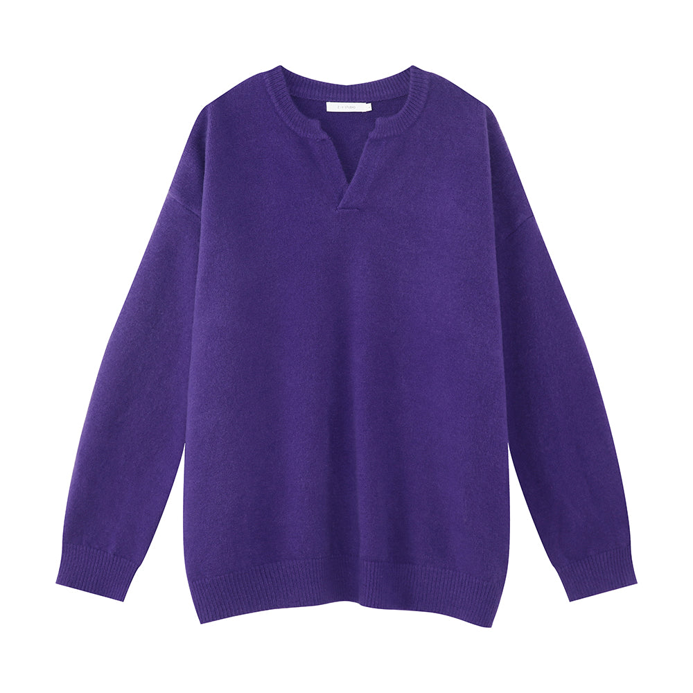 韓国ファッション SELCA-V neck a solid knit sweater-mselca2023aw948-09