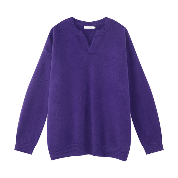 韓国ファッション SELCA-V neck a solid knit sweater-mselca2023aw948-09
