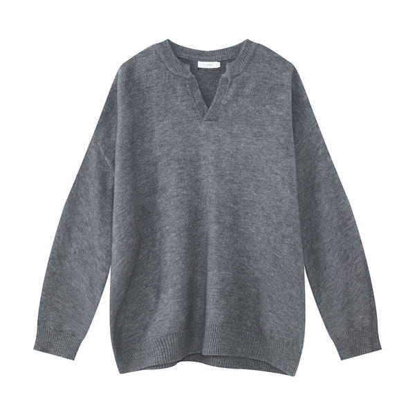 韓国ファッション SELCA-V neck a solid knit sweater-mselca2023aw948-010