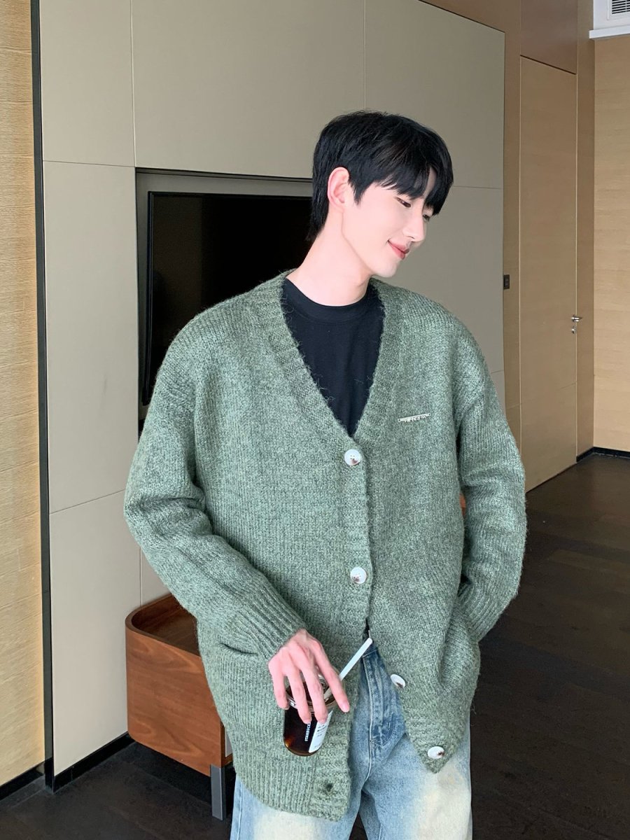 韓国ファッション SELCA-V neck knit cardigan-mselca2023aw951-03