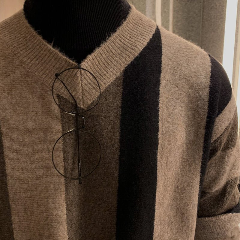 韓国ファッション SELCA-V neck knit sweater-mselca2023aw958-02