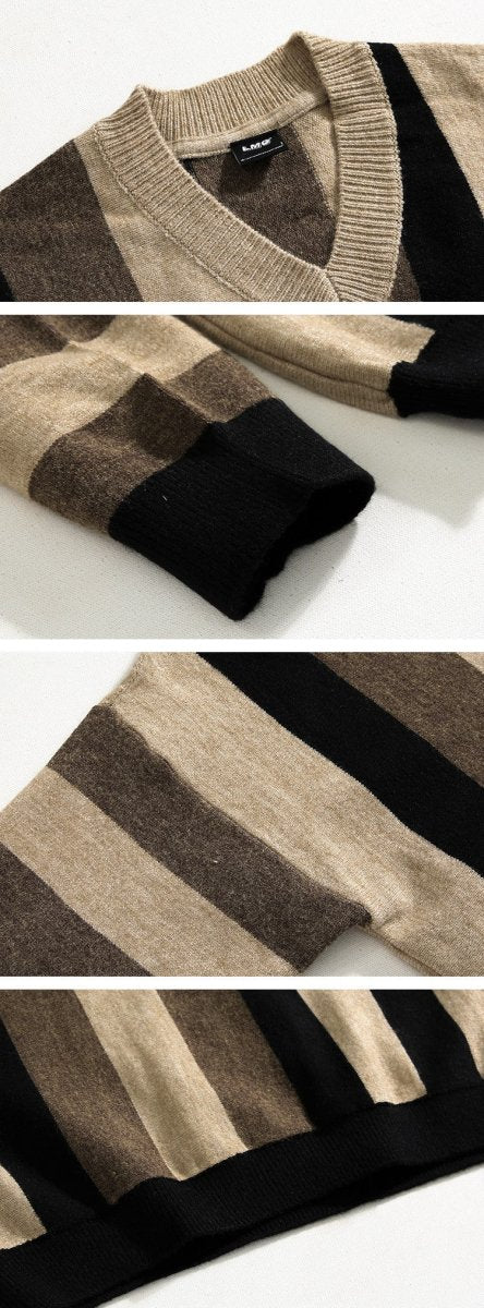 韓国ファッション SELCA-V neck knit sweater-mselca2023aw958-06