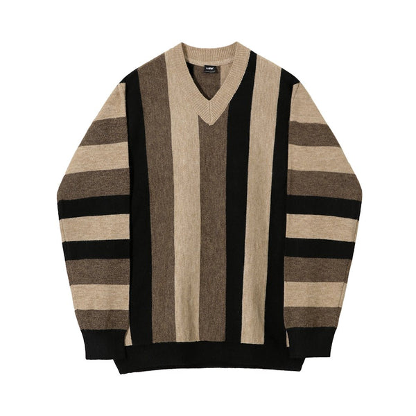 韓国ファッション SELCA-V neck knit sweater-mselca2023aw958-05